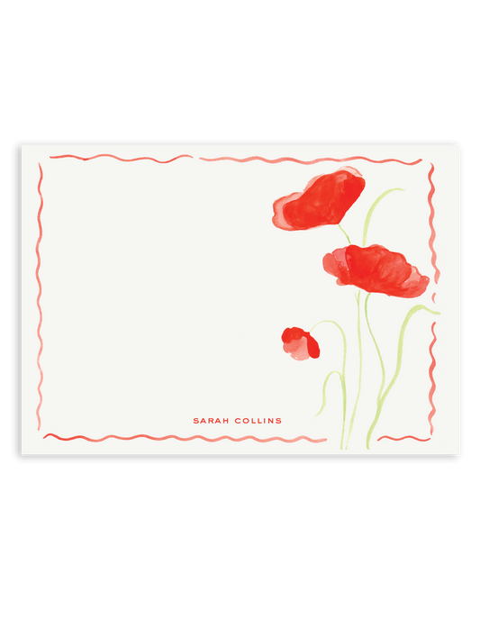 Poppies Stationery Set