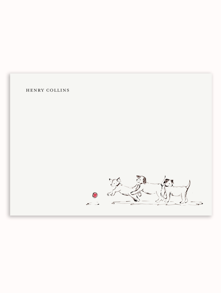 Playful Puppies Stationery Set
