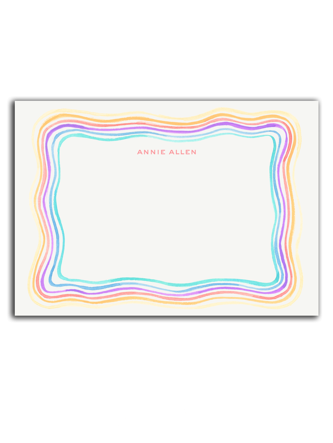 Rainbow Border Stationery Set