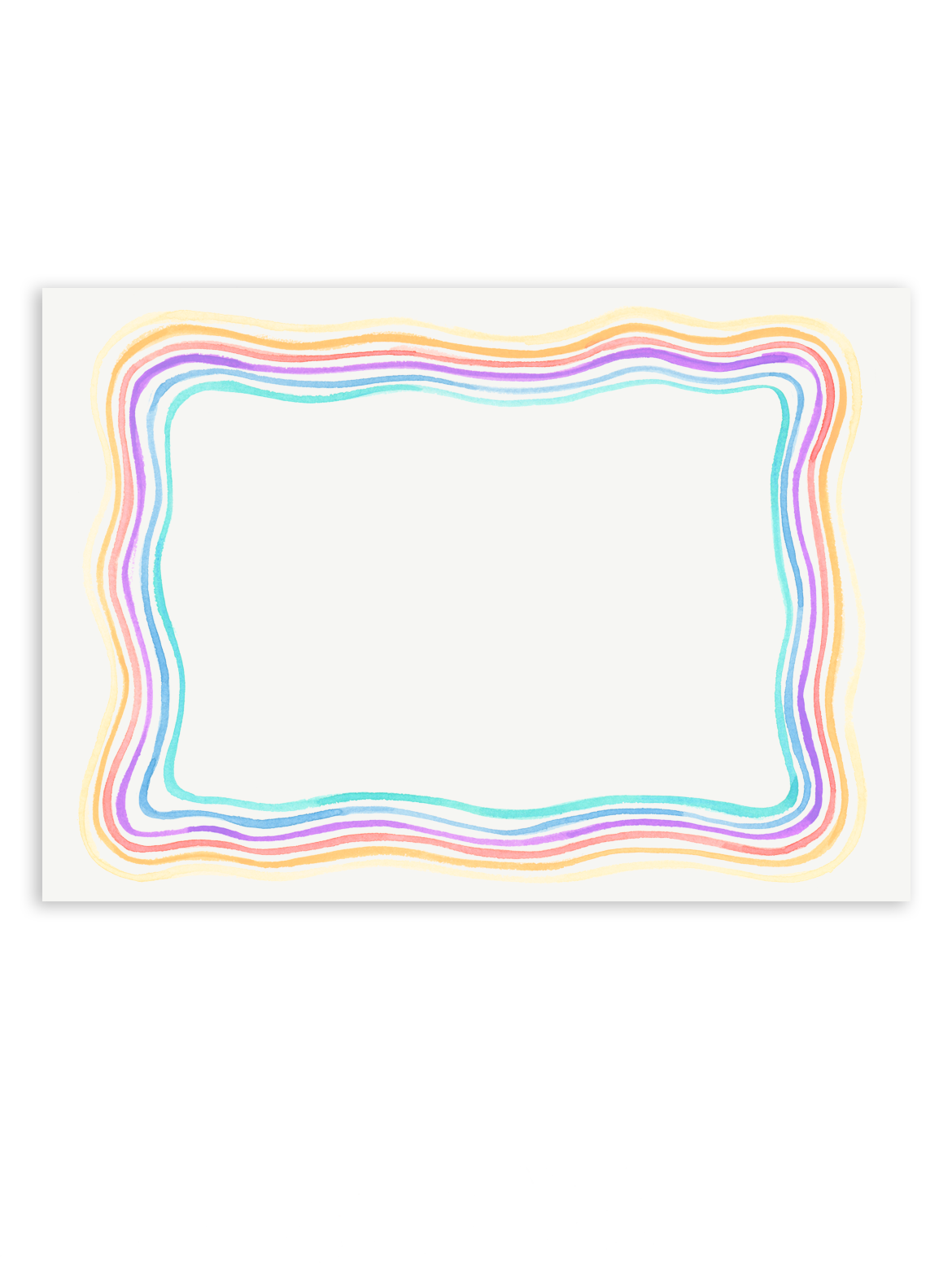 Rainbow Border Stationery Set