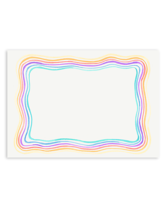 Rainbow Border Stationery Set