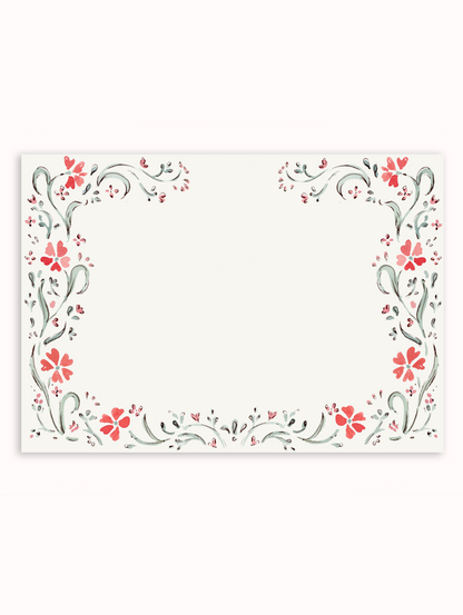 Red Cosmos Stationery Set
