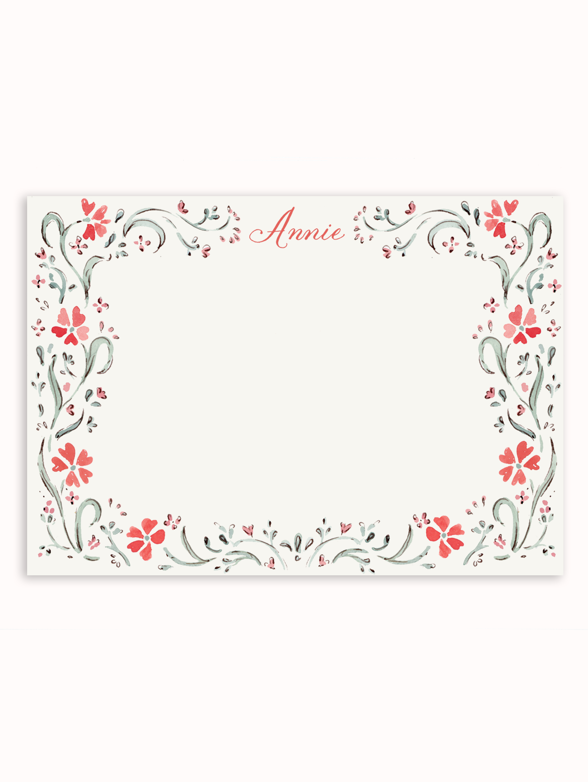 Red Cosmos Stationery Set