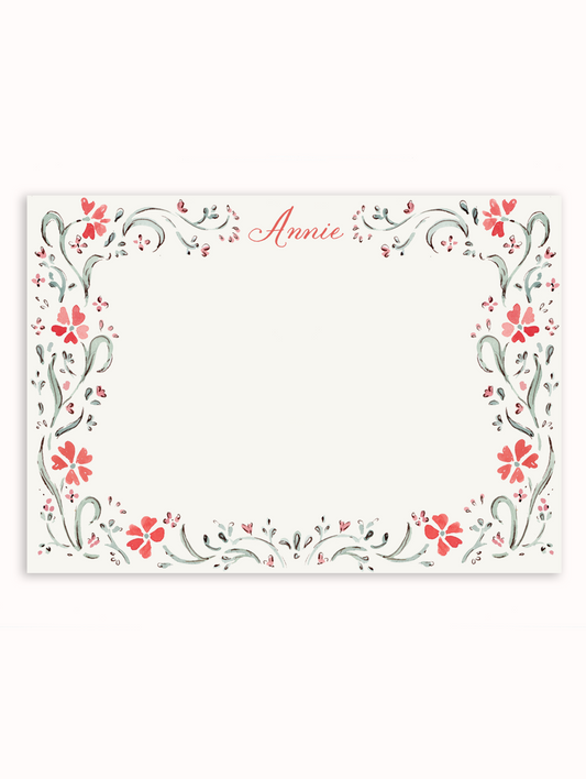 Red Cosmos Stationery Set