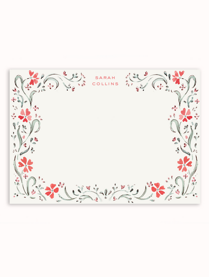 Red Cosmos Stationery Set