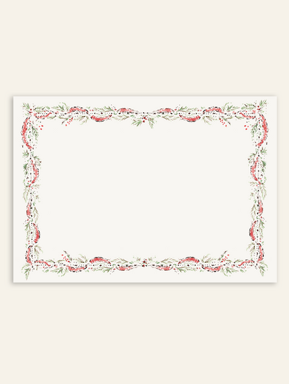 Red Tinsel and Garland Stationery Set