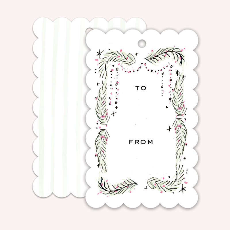 Retro Garland Gift Tags