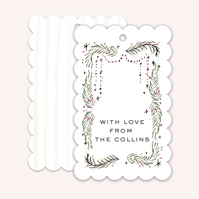 Retro Garland Gift Tags