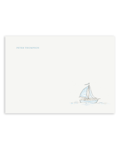 Sailboat in Blue Stationery Set