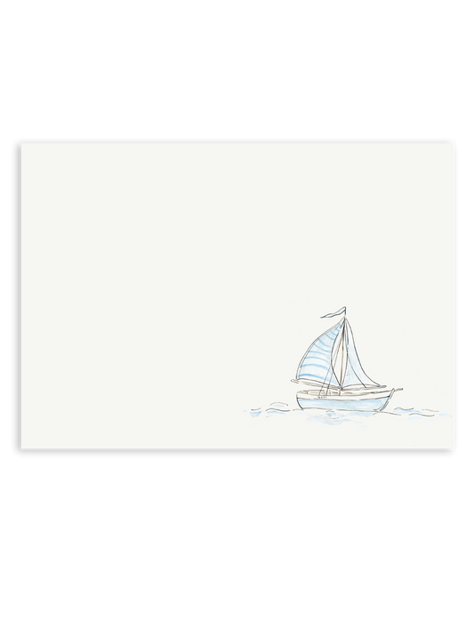 Sailboat in Blue Stationery Set