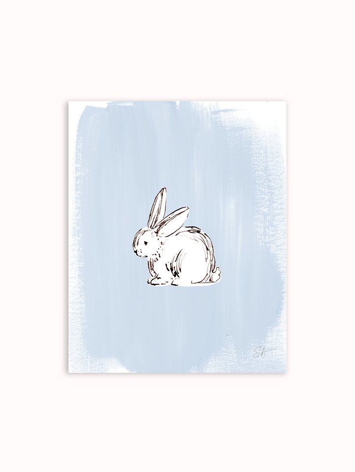 Sitting Bunny Rabbit Art Print