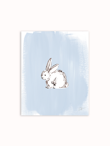 Sitting Bunny Rabbit Art Print