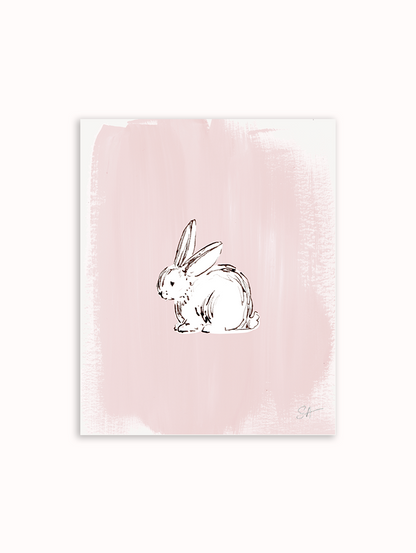Sitting Bunny Rabbit Art Print
