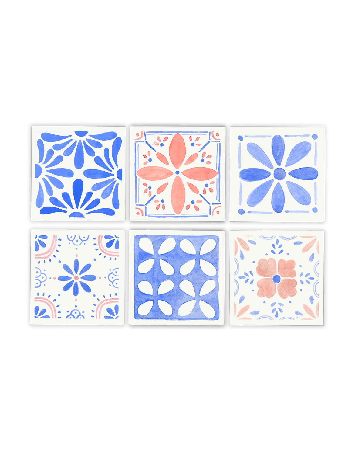 Hand Painted Tile Tiny Card Set