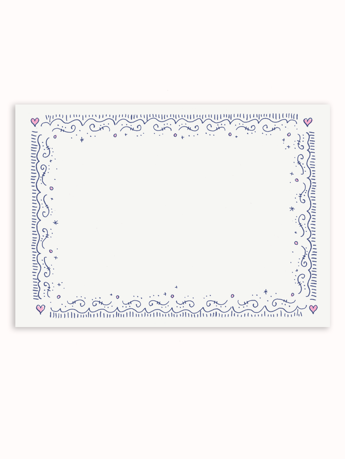 Vintage Valentine Border Stationery Set