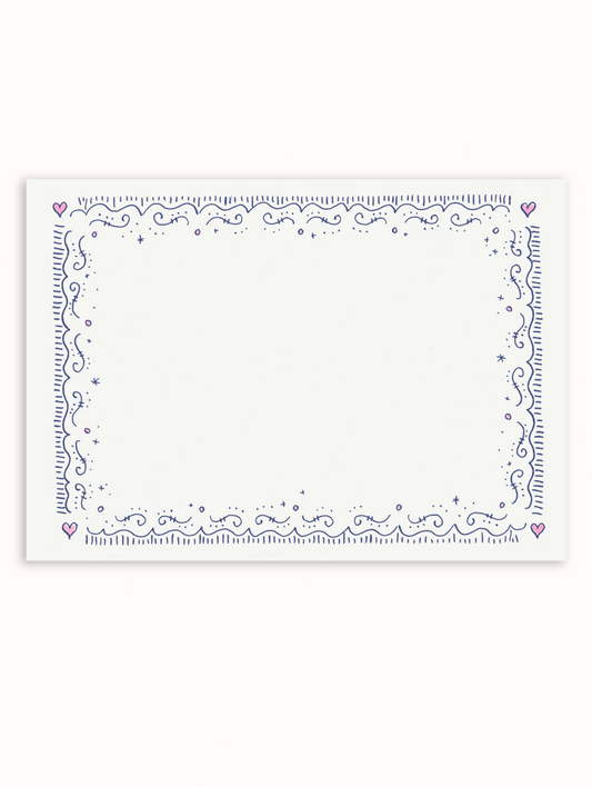 Vintage Valentine Border Stationery Set