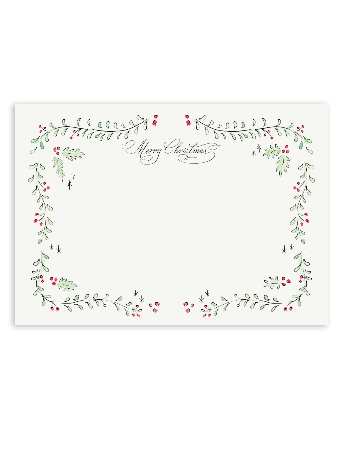 Holly Wreath Stationery Set