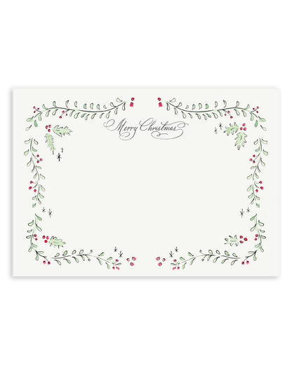 Holly Wreath Stationery Set