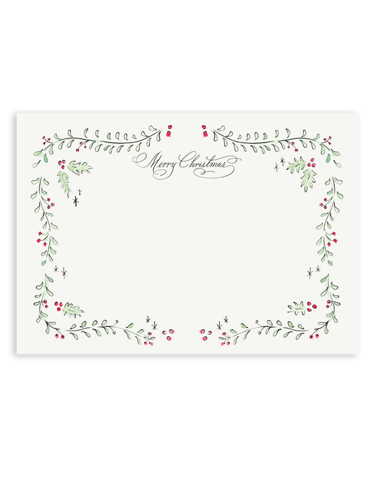 Holly Wreath Stationery Set