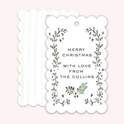 Holly Wreath Gift Tags
