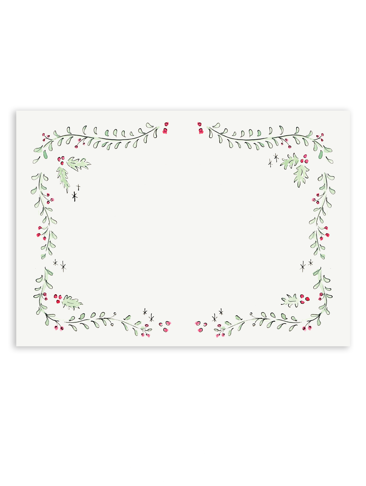 Holly Wreath Stationery Set