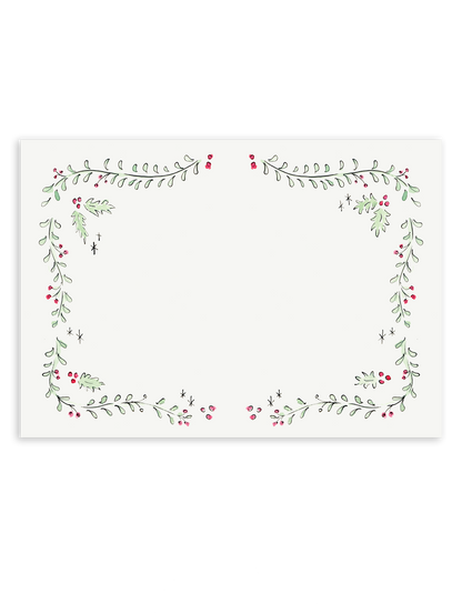 Holly Wreath Stationery Set