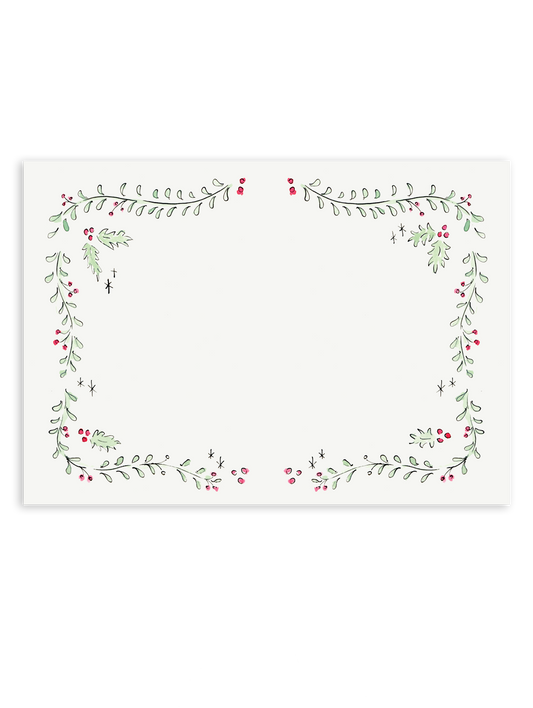 Holly Wreath Stationery Set
